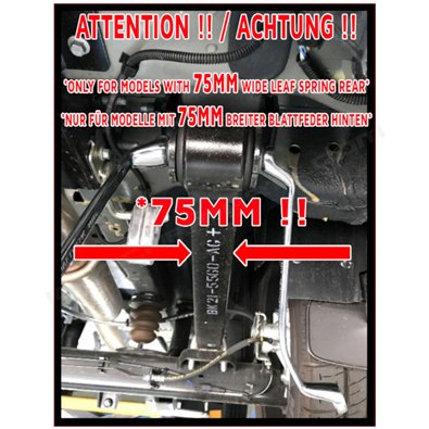 SUSP. ROSCADA V-MAXX SPORT FORD TOURNEO CUSTOM (2014-) ballesta 75mm