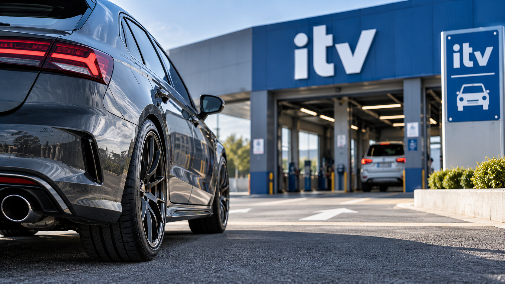 Suspensión roscada instalada en un vehículo pendiente de homologación ITV